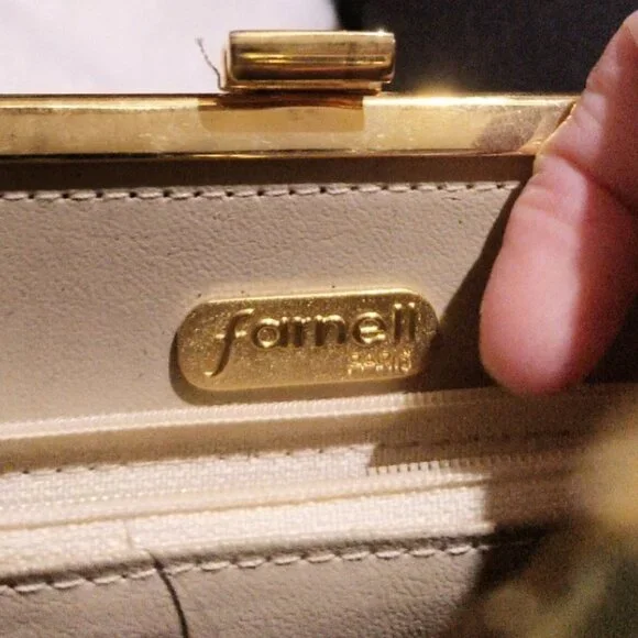 Vintage Farnell Paris Gold Woven Evening Clutch Chain Strap Formal Bag - Picture 2 of 8